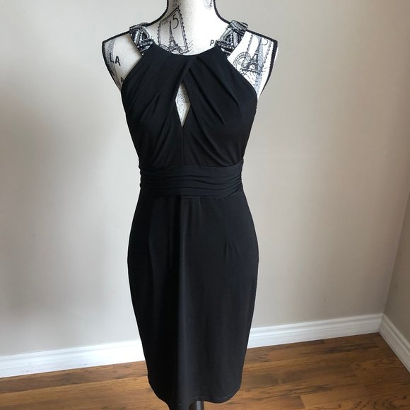 David Meister Dresses & Skirts - David Meister Black Jeweled keyhole formal dress